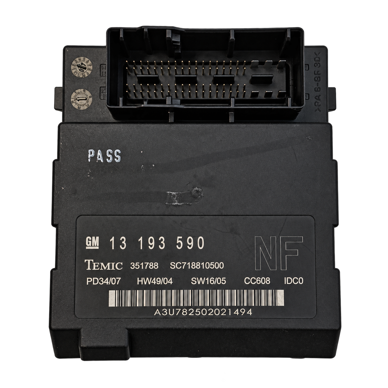 Vauxhall / Opel Temic BCM module-family reference photograph