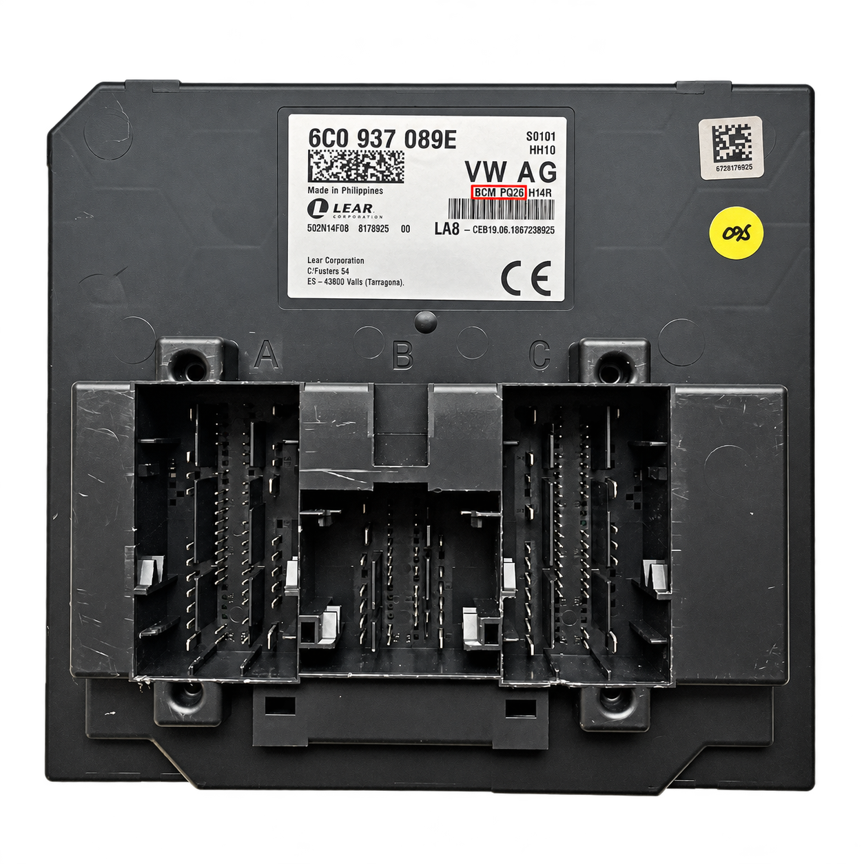 Volkswagen / Audi / Skoda / Seat Lear BCM PQ26 module-family reference photograph