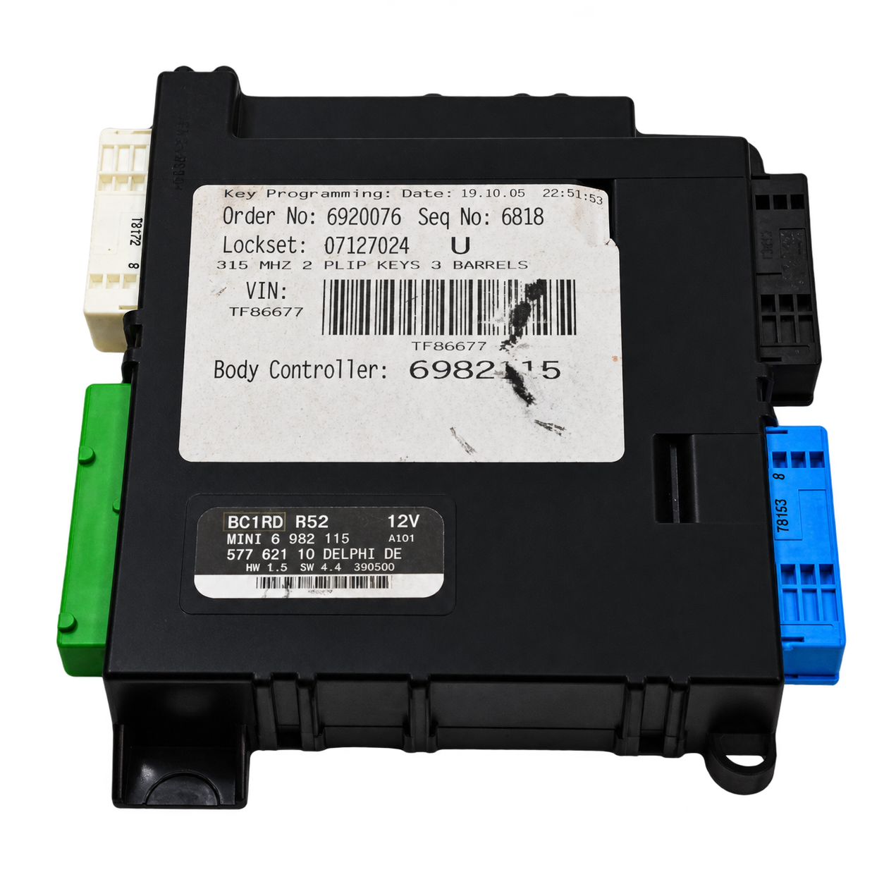 BMW / Mini Delphi BCM module-family reference photograph