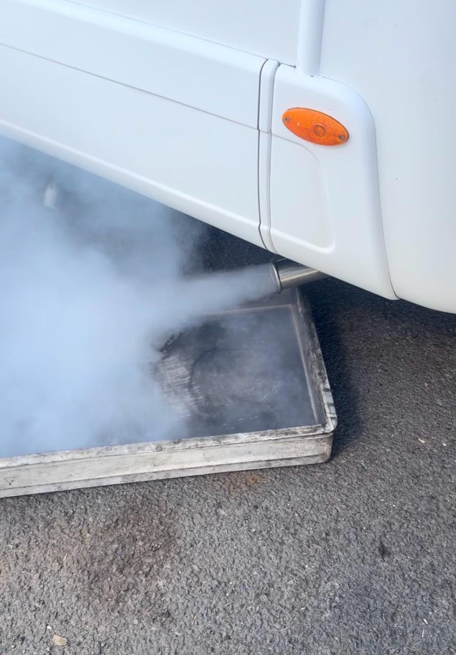 On-car DPF cleaning and smoke testing