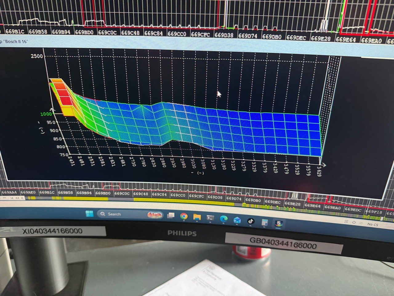 Custom in-house ECU calibration being developed by PPG Tuning Northern Ireland